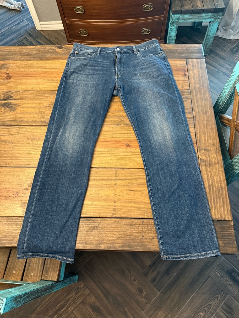 Lucky Brand Men's Relaxed Fit Dark Blue Jeans